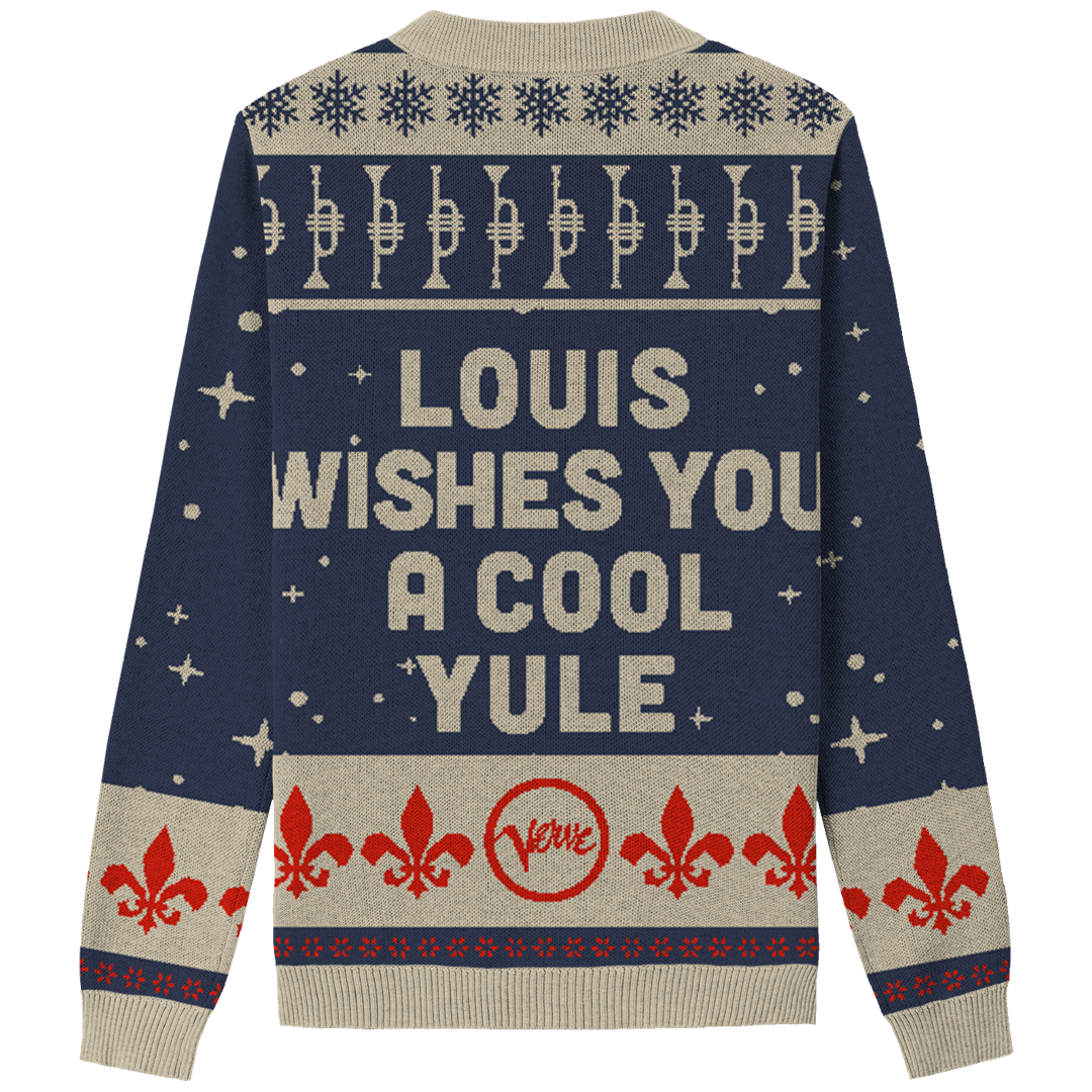 Louis Armstrong Christmas Sweater Back