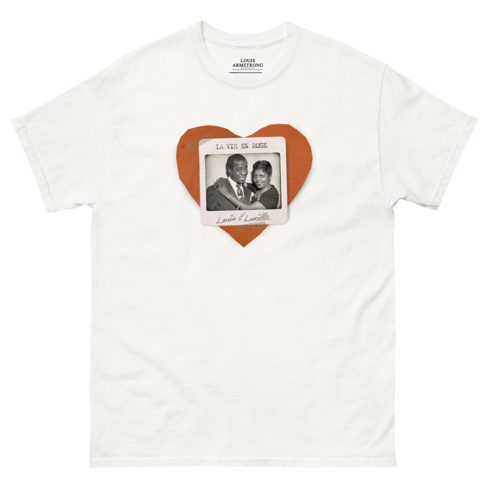 Louis & Lucille- ‘La Vie En Rose’ Heart White T-Shirt