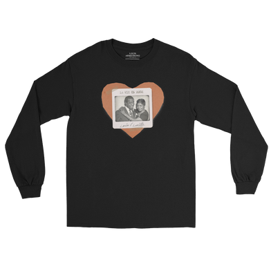 Louis & Lucille – ‘La Vie En Rose’ Heart Black Long-sleeve Shirt