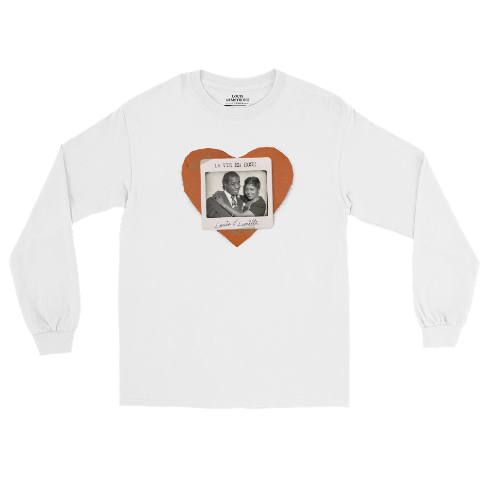 Louis & Lucille – ‘La Vie En Rose’ Heart White Long-sleeve Shirt