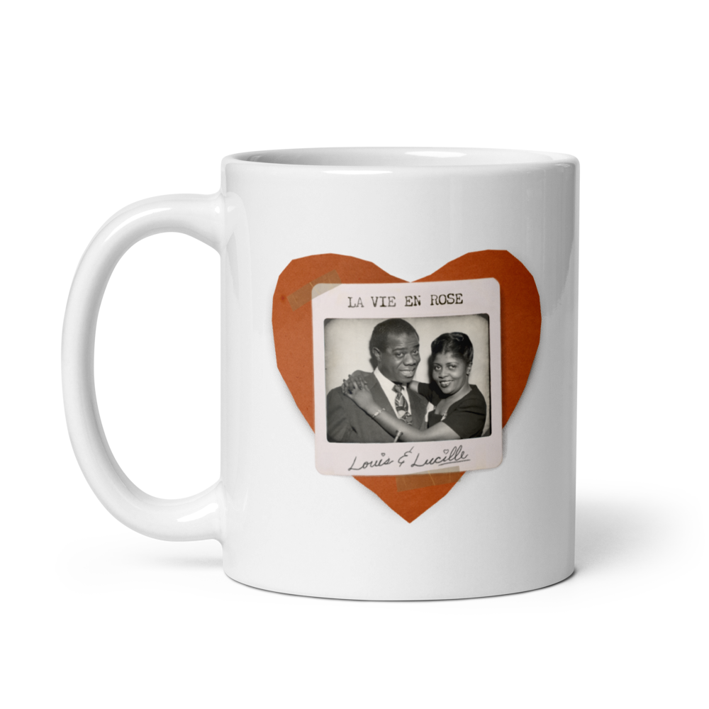 Louis & Lucile – ‘La Vie En Rose’ Heart mug