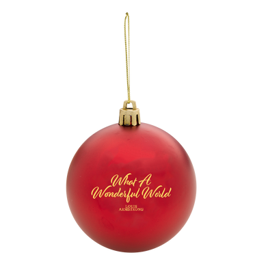 What Wonderful World Red Ornament Front