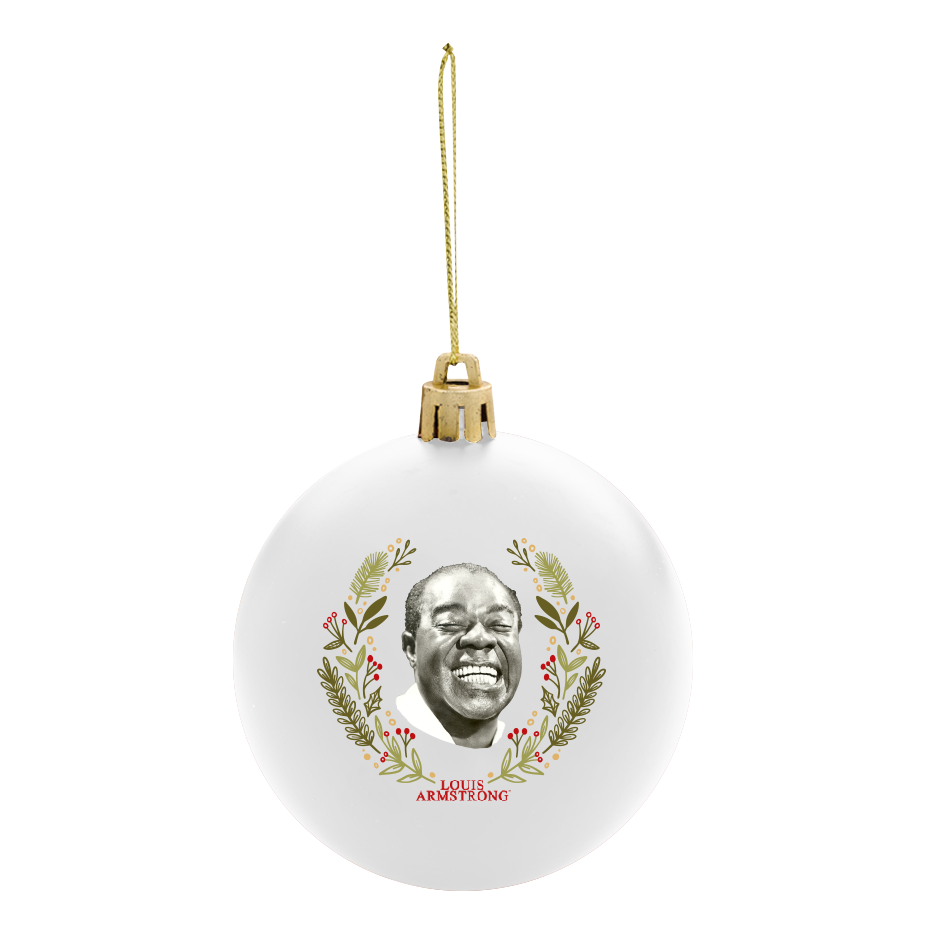 What a Wonderful World White Ornament Front
