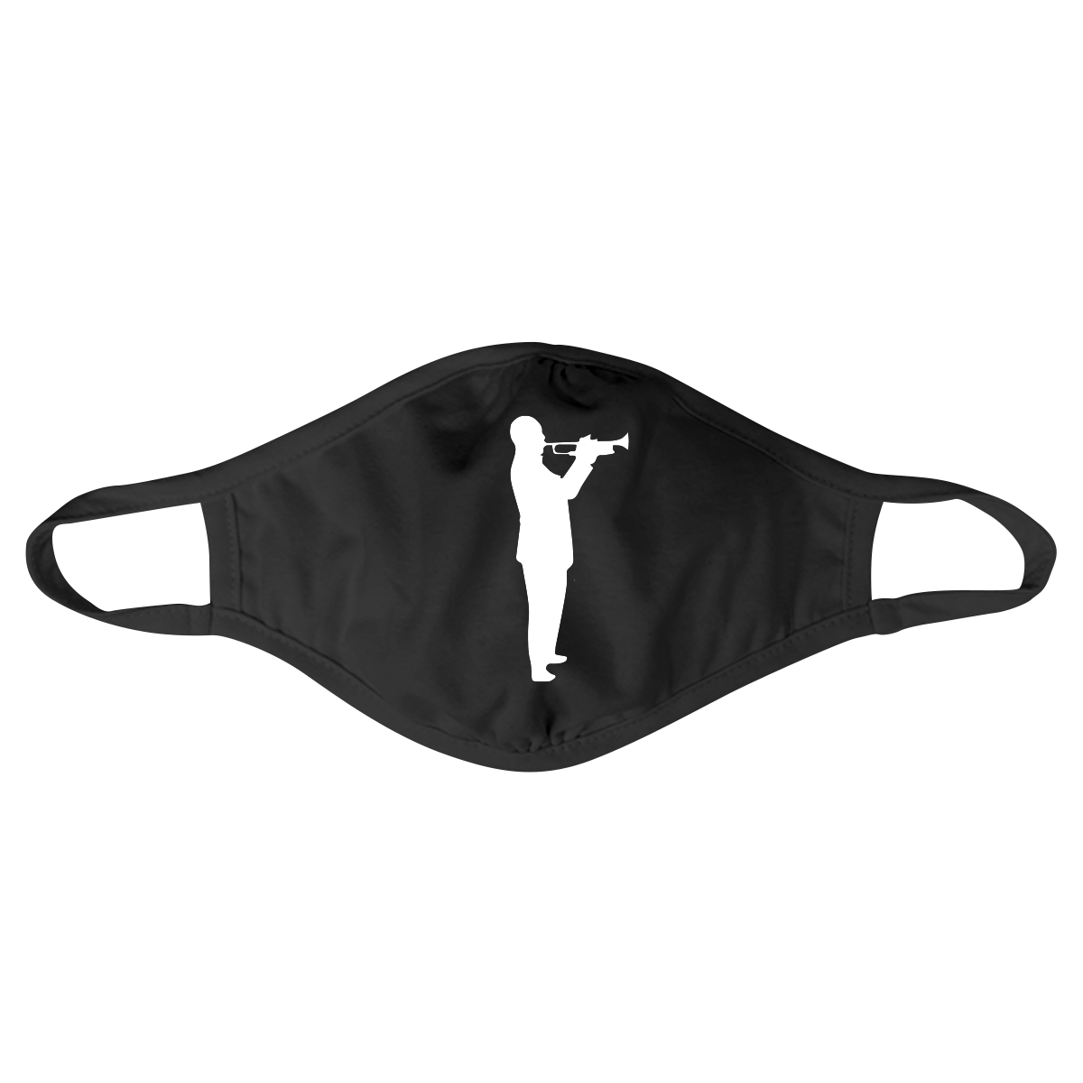 Louis Armstrong Silhouette Face Mask Black